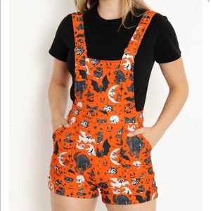 Blackmilk TRICK OR TREAT PUMPKIN SHORT OVERALLS